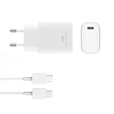 USB-C adapter 25W en USB-C kabel 1 meter