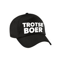 Trotse boer pet / cap zwart voor volwassenen - thumbnail