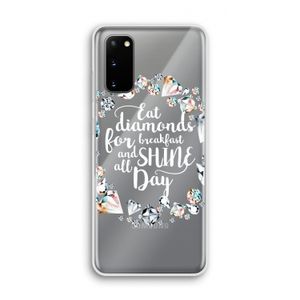Diamonds: Samsung Galaxy S20 Transparant Hoesje