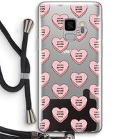 Chicks before dicks: Samsung Galaxy S9 Transparant Hoesje met koord
