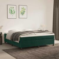 Boxspring bed 180x200 cm fluweel donkergroen