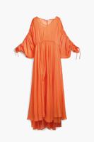 Luchtige lange jurk - ORANGE - XL