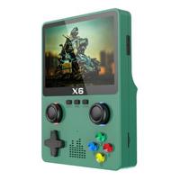 X6 HD 3,5-inch scherm Handheld Game Console Ingebouwde Video Games Machine met Dual Joystick Ontwerp - Groen