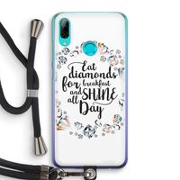 Diamonds: Huawei P Smart (2019) Transparant Hoesje met koord