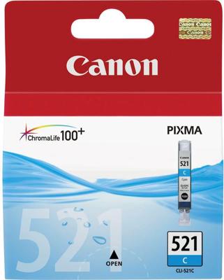 Canon inktcartridge CLI-521C, 448 pagina&apos;s, OEM 2934B001, cyaan