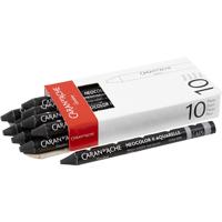 Caran Dache Caran d'ache neocolor ii, l: 10 cm, dikte 8,5 mm, black (009), 10 stuk/ 1 doos