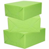 3x Rollen kraft inpakpapier groen 200 x 70 cm - Cadeaupapier - thumbnail