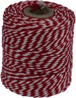 Katoenkoord 45 meter rood/wit op rol Katoenkoord 45 meter rood/wit op rol