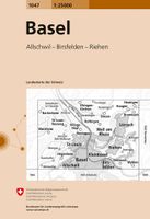 Wandelkaart - Topografische kaart 1047 Basel | Swisstopo