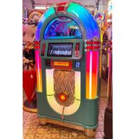 Sound Leisure Slim Line 80-CD Jukebox 1015 - Turquoise PLUS Bentley Grille