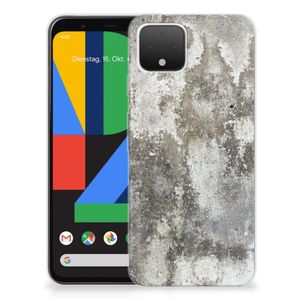 Google Pixel 4 TPU Siliconen Hoesje Beton Print