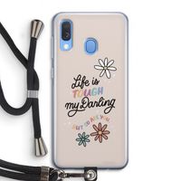 Tough Life: Samsung Galaxy A40 Transparant Hoesje met koord