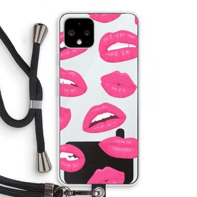 Bite my lip: Pixel 4 Transparant Hoesje met koord