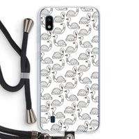 Zwanen: Samsung Galaxy A10 Transparant Hoesje met koord