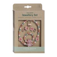 Little Dutch houten juwelenset bloemen, 4dlg.