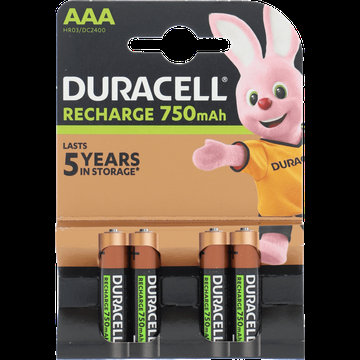 Duracell Rechargeable Batterijen AAA 750mAh bij Jumbo