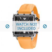 Armani horlogeband AR0594 Silicoon Oranje 23mm