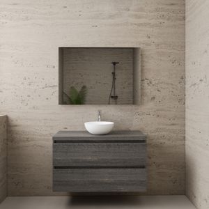 ACTIE BWS Badmeubel | Paris | Frey Oak | 100 cm | met topplaat