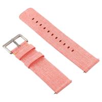 Eenvoudige mode canvas polsband voor Fitbit versa (koraal)