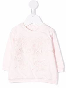 Kenzo Kids sweat à logo brodé - Rose