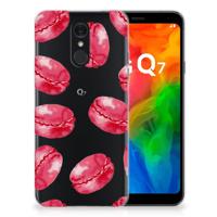 LG Q7 | Siliconen Case | Pink Macarons