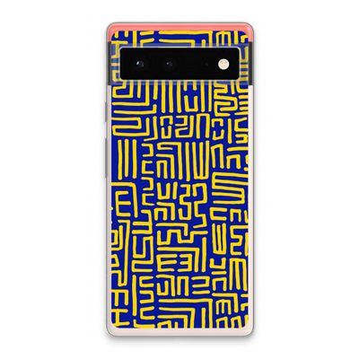 Majorelle Blue Print: Google Pixel 6 Transparant Hoesje