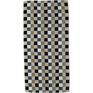 Cawö Cawo Lifestyle Karo Handdoek7047 Kiezelsteen-37 50x100
