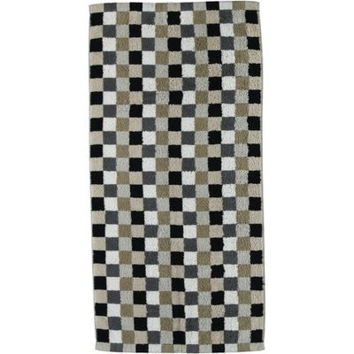Cawö Cawo Lifestyle Karo Handdoek7047 Kiezelsteen-37 50x100