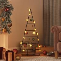 VidaXL Kerstdecoratie kerstboom 90 cm metaal zwart