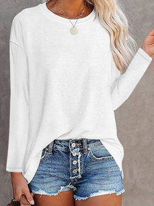 Loosen Plain Casual T-Shirt