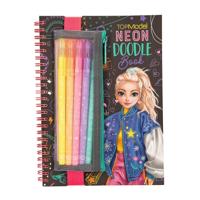 TOPModel neon Doodle kleurboek met neon stiften