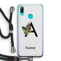 Charcoal Flora: Huawei P Smart (2019) Transparant Hoesje met koord