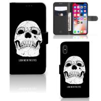 Telefoonhoesje met Naam Apple iPhone Xs Max Skull Eyes Telefoonhoesje met Naam Apple iPhone Xs Max Skull Eyes