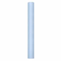Rol tule stof - lichtblauw - 50 x 900 cm - Knutselen/Hobby artikelen - Geboorte versiering jongen