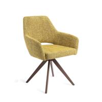 Jesper Home Eetkamerstoel 'Yanai' Turn Brown, kleur Lemon Lines