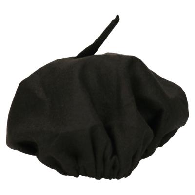 Smiffys carnaval verkleed Franse baret - zwart - polyester - dames en heren
