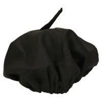 Smiffys carnaval verkleed Franse baret - zwart - polyester - dames en heren