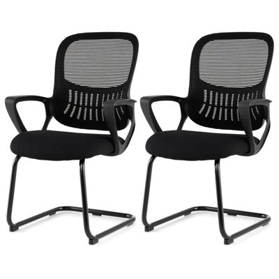 Set Van Twee Bureaustoelen Ergonomisch Ontworpen Bureaustoelen