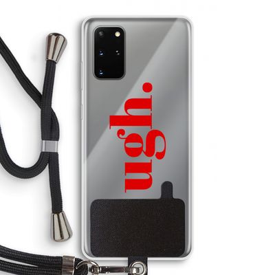 Ugh: Samsung Galaxy S20 Plus Transparant Hoesje met koord