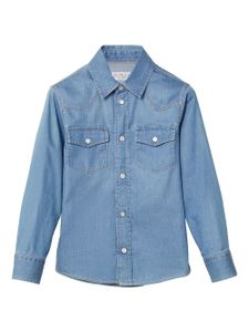 Brunello Cucinelli Kids chemise en jean à manches longues - Bleu