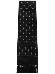 Dolce & Gabbana foulard en soie à logo DG - Noir