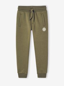 Joggingbroek van molton jongens kaki