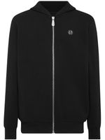 Philipp Plein hoodie zippé à patch logo - Noir - thumbnail