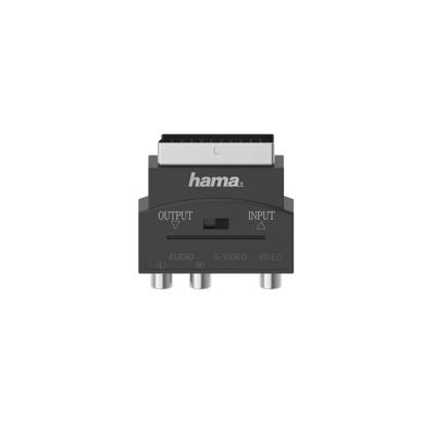 Hama Video-adapter, S-VHS-koppeling, 3 cinch koppeling - Scart-stereo, 4-polig TV accessoire