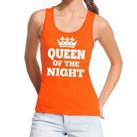 Queen of the night mouwloos shirt / tanktop  oranje dames XL  - - thumbnail
