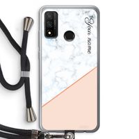 Marmer in stijl: Huawei P Smart (2020) Transparant Hoesje met koord