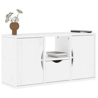 Tv-meubel met lade ODDA 79x24x40,5 cm massief grenenhout wit