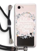 Diamonds: Pixel 3 Transparant Hoesje met koord