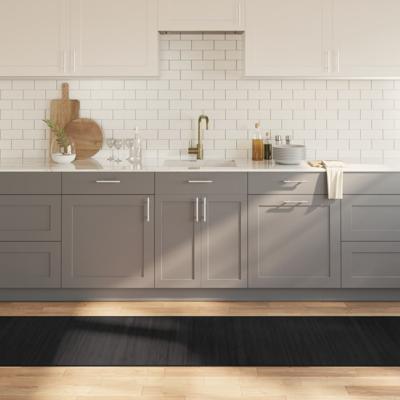 VidaXL Vloerkleed rechthoekig 70x400 cm bamboe zwart