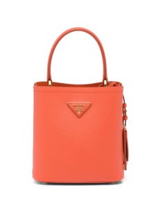 Prada petit sac Panier en cuir - Orange